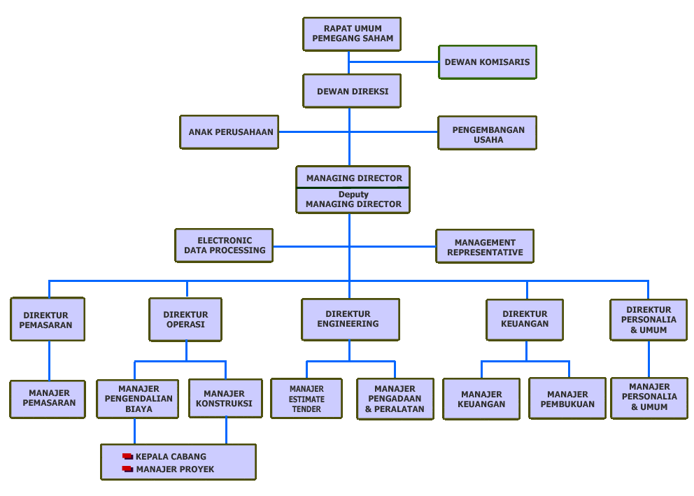 Menentukan Struktur Organisasi PT