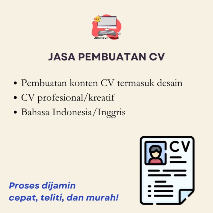 Jasa Pembuatan CV Pasirjati Bandung